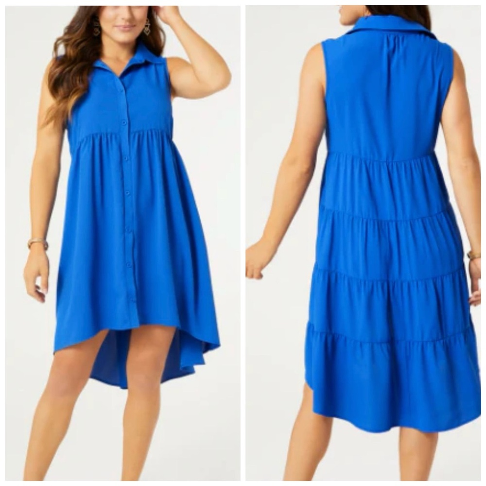 Coco + Carmen Georgina Cobalt Sleeveless Dress with Collar XXL